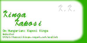 kinga kaposi business card